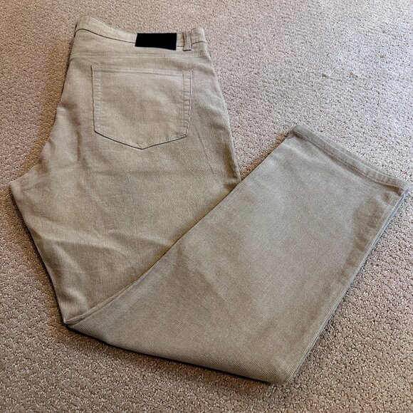 Tailor Vintage Corduroy Pant Canaan Slim Stretch Casual Friday Classic Sz 38 Tan - Picture 1 of 14
